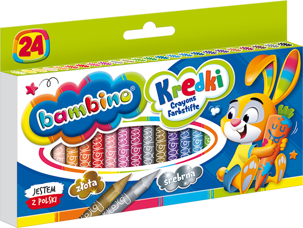 Kredki świecowe Bambino 24 kolory St.Majewski